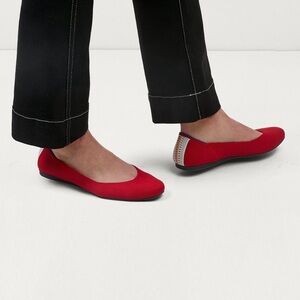Rothy's Like New Red Square Flats